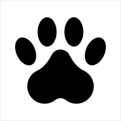 Paw icon vector. Paw Print icon vector illustration on white background