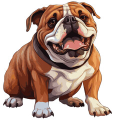 english bulldog dog breed - obrazy, fototapety, plakaty