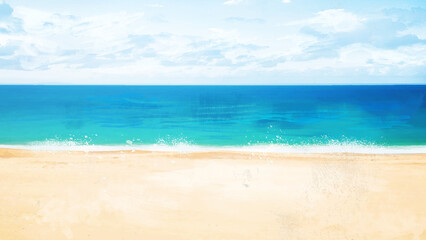 海の背景イラスト