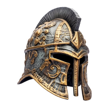 Gladiators helmet. isolated object, transparent background