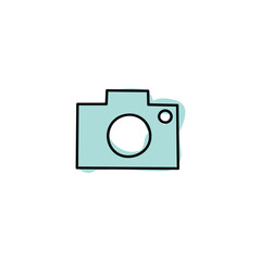 hand drawn social media and website icons