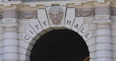 Pasadena City Hall Sign In Stone