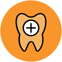 Clean teeth flat icon design 