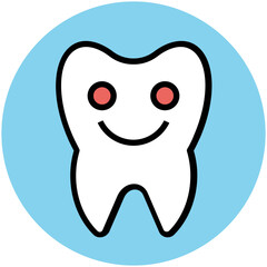 Clean teeth flat icon design 