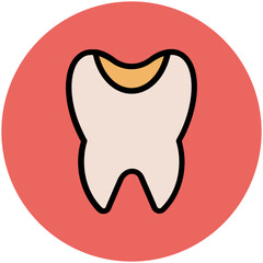 Clean teeth flat icon design 