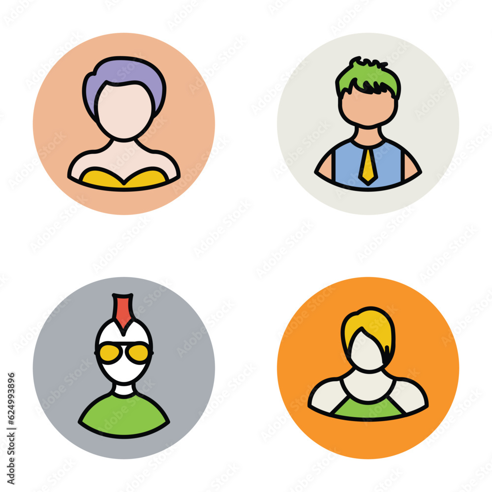 Canvas Prints avatar vector icons