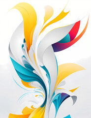 Energetic and Dynamic Abstract Design with Elements of Nature