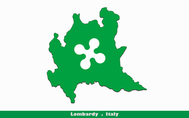 Lombardy Flag -  Regions of Italy (EPS)