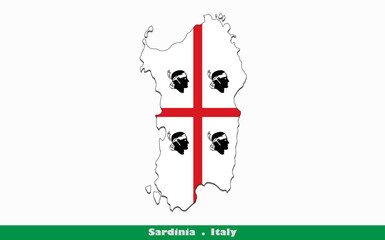Sardinia Flag -  Regions of Italy (EPS)