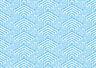 Abstract geometric pattern with stripes, lines. Seamless vector background. White and blue ornament. Simple lattice graphic design