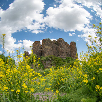 High resolution image of the beautiful Amberd Fortress- Armenia