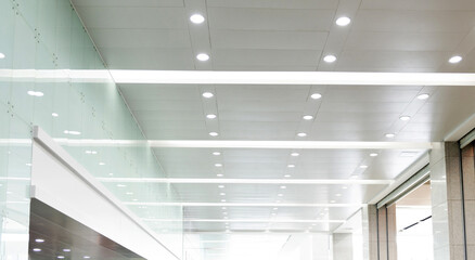 Modern ceiling in office center