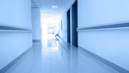 Empty corridor in the hospital