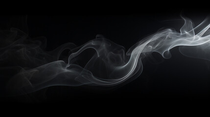 White smoke with black background