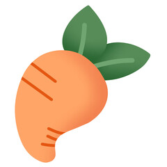 cute carrot and orange illustration