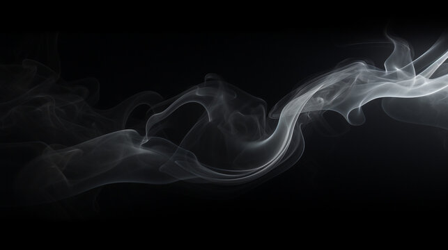 White smoke with black background