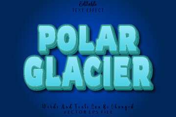 Polar Glacier Editable Text Effect Emboss Cartoon Style