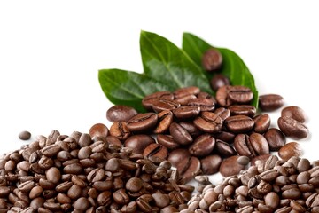 Roasted aroma coffee beans background