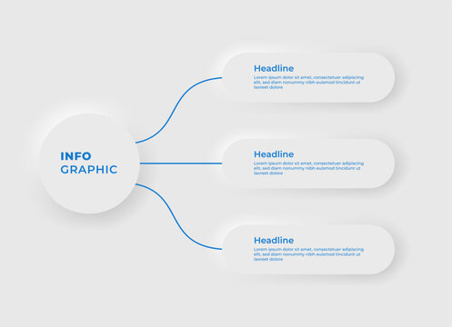 Business timeline infographic modern morphism effect vector illustration