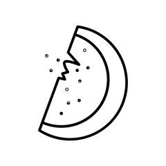 watermelon line icon