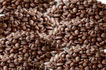Roasted aroma coffee beans background
