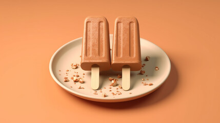 Obraz premium chocolate ice cream HD 8K wallpaper Stock Photographic Image 