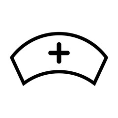 Nurse hat vector icon medical concept for graphic design, logo, web site, social media, mobile app, ui illustration.