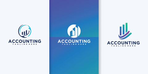 Simple illustration logo for financial company