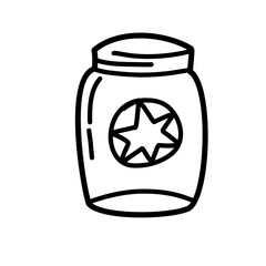 jar bottle line icon