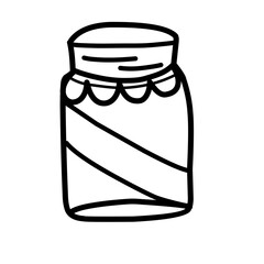 jar bottle line icon