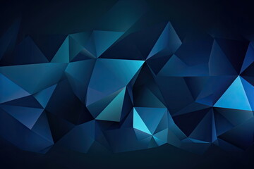 Fototapeta premium Dark blue color background, Geometric shape, Wallpaper gradient