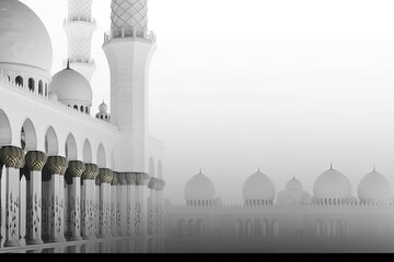 White Islamic Mosque Background