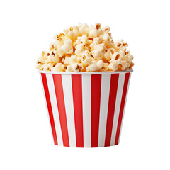 Bucket of popcorn on transparent background Remove png created with Generative AI, Clipping Path