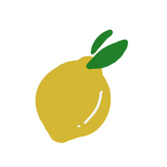 lemon with leaf