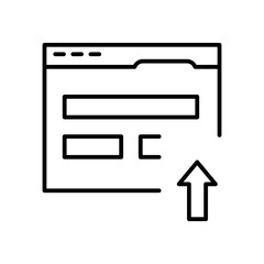 up in web line icon