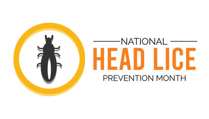 National Head Lice (PEDICULOSIS) prevention month observed each year during September. banner, poster, card, background design.