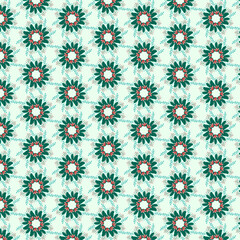 Modern flower radial symmetry repeats the decorative pattern