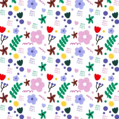 summer cute floral flower seamles background pattern