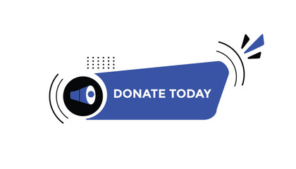 Donate today button web banner templates. Vector Illustration 
