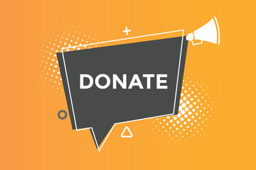 Donate button web banner templates. Vector Illustration 