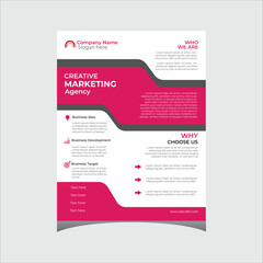 Digital creative  marketing agency flyer