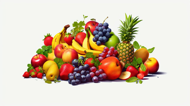 fruits and vegetables HD 8K wallpaper Stock Photographic Image
