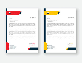 Modern creative clean business letterhead design
template vector illustration.