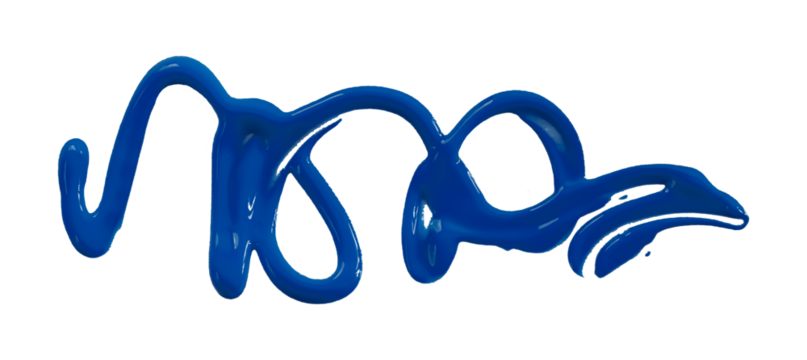 blue watercolor drop zigzag isolated on transparent background