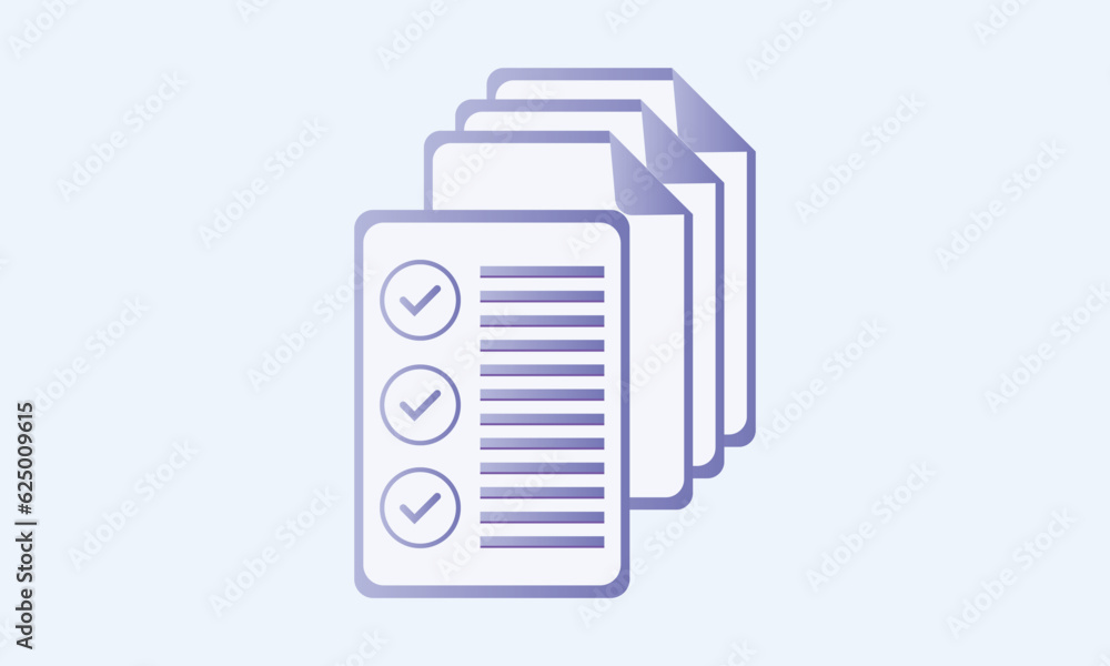 Poster piles of licenses or contract documents the concept of document verification with valid stamp or pac