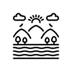 Black line icon for vast  