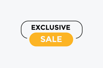 Exclusive sale button web banner templates. Vector Illustration 