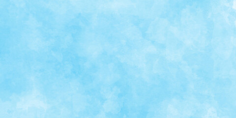blue sky with clouds. Light sky blue shades watercolor background.Grunge blue background with space for text,watercolor abstract painting of blue grunge texture.	