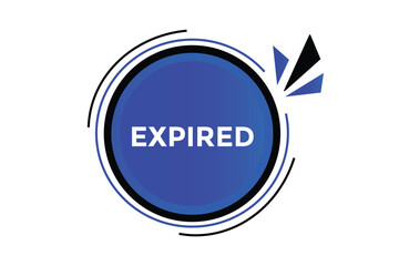 Expired button web banner templates. Vector Illustration 
