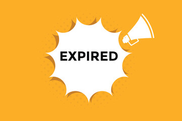 Expired button web banner templates. Vector Illustration 
